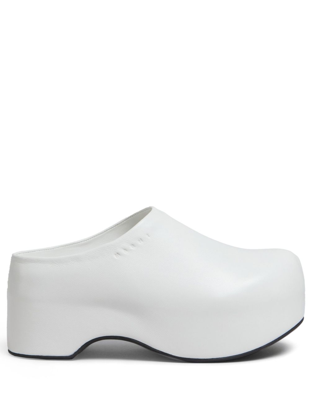 Marni chunky leather mules - White von Marni