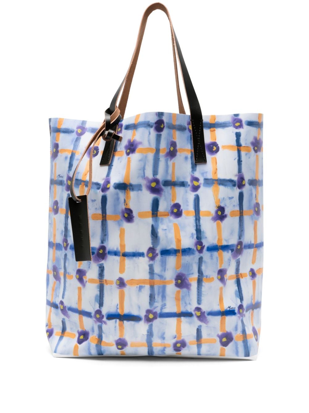 Marni colour-block tote bag - Blue von Marni