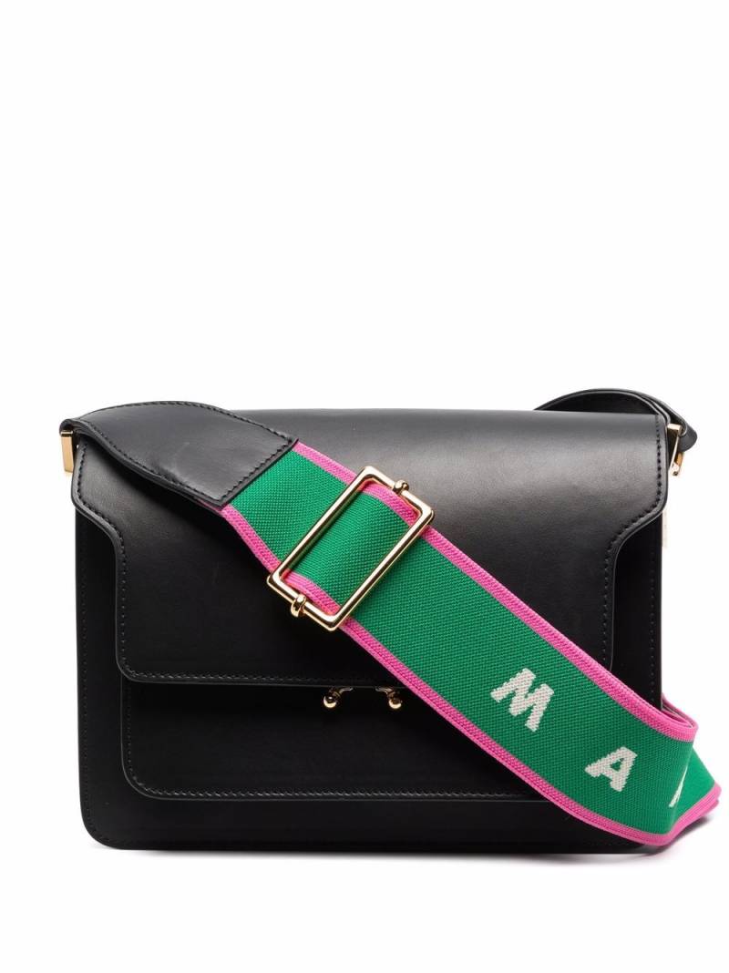 Marni concertina leather shoulder bag - Black von Marni