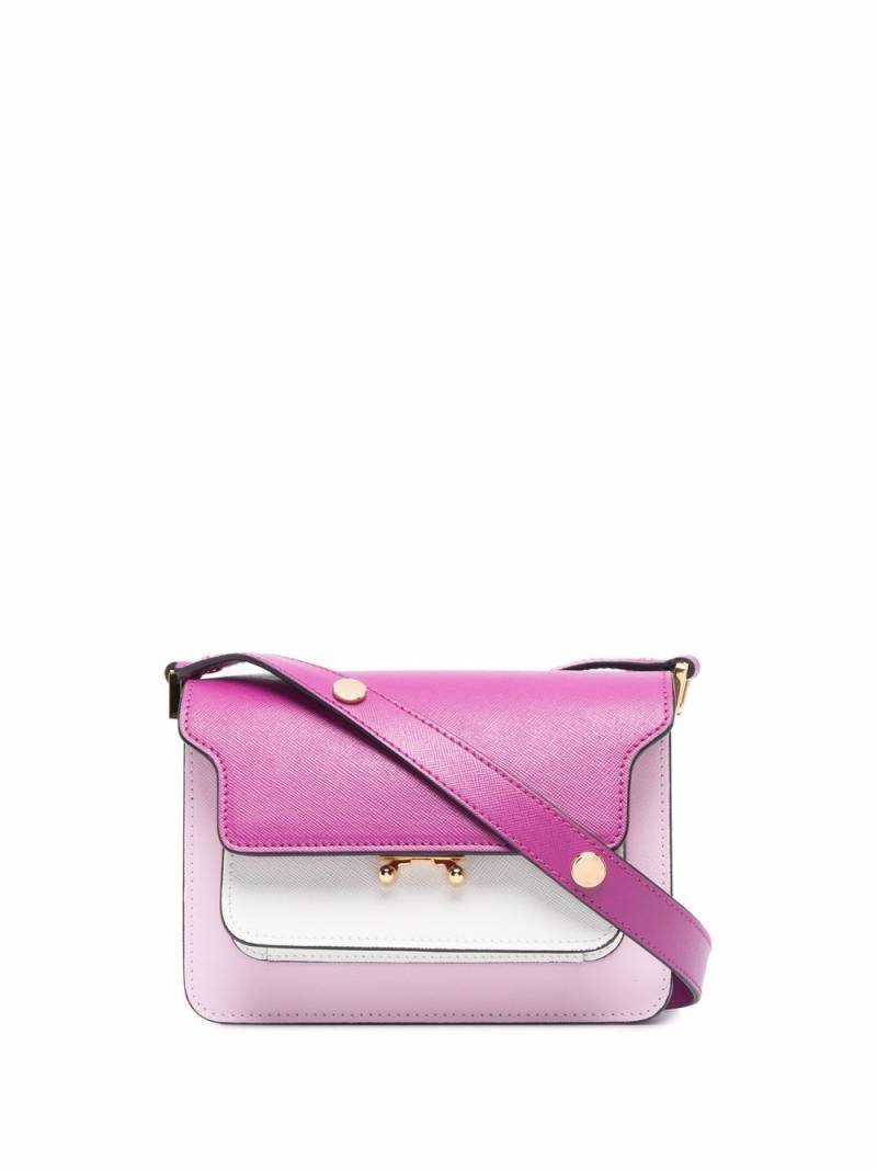 Marni concertina leather shoulder bag - Purple von Marni