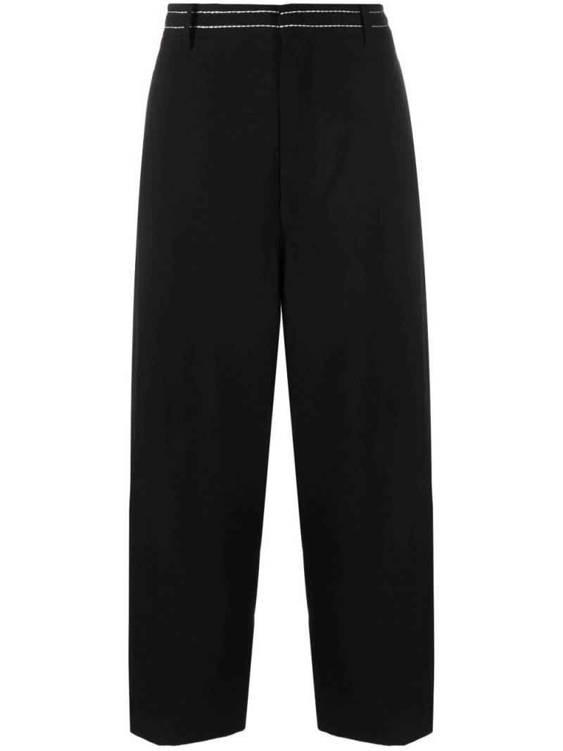 Marni contrast-stitching cropped trousers - Black von Marni