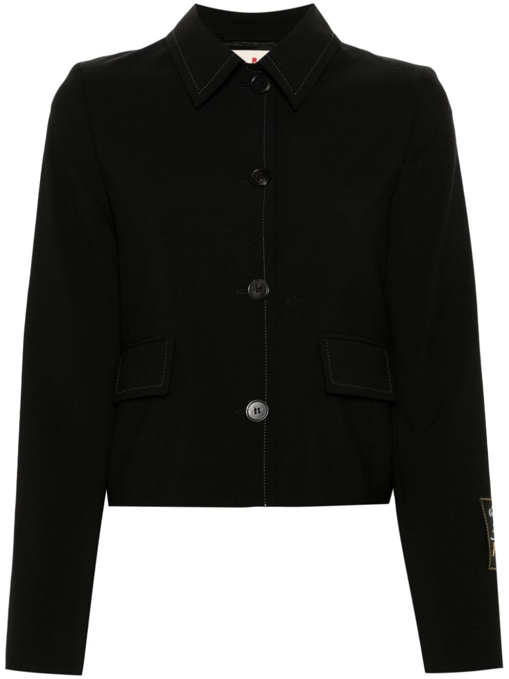 Marni contrast-stitching jacket - Black von Marni