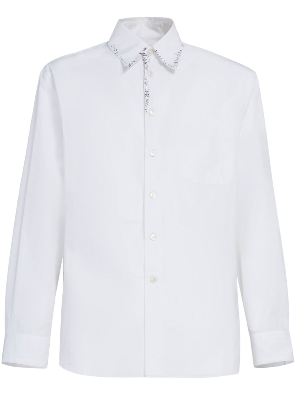 Marni contrast-trim cotton shirt - White von Marni