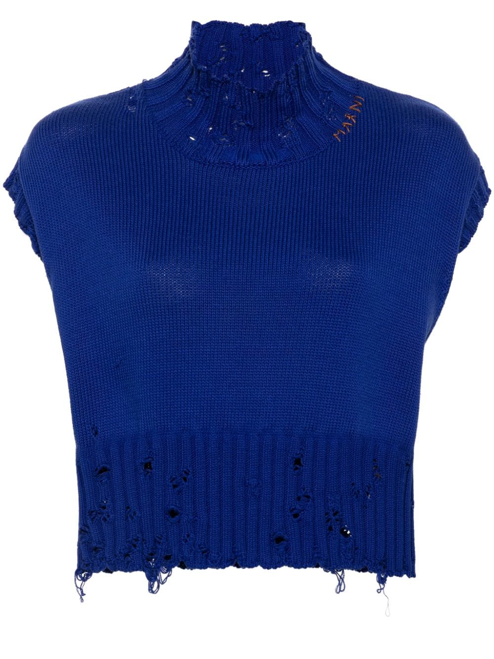 Marni cotton cropped vest - Blue von Marni