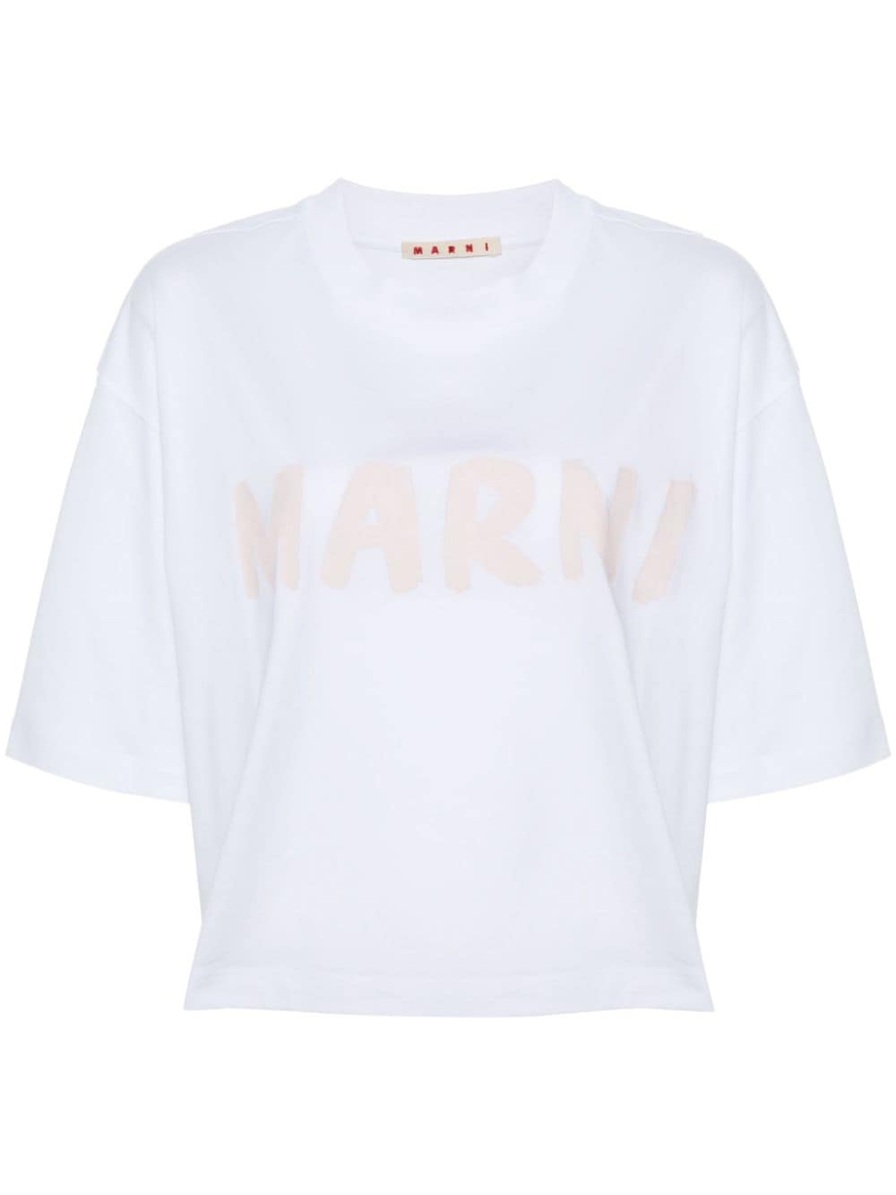 Marni cropped organic cotton T-shirt - White von Marni