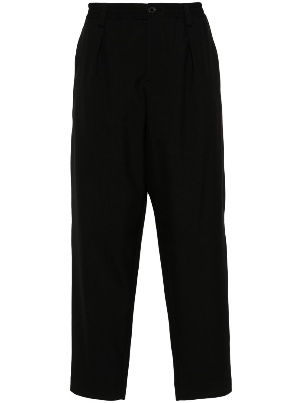 Marni cropped wool tapered trousers - Black von Marni