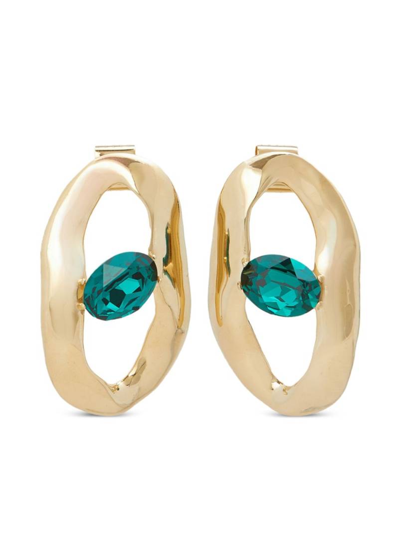 Marni crystal-embellished asymmetric earrings - Gold von Marni