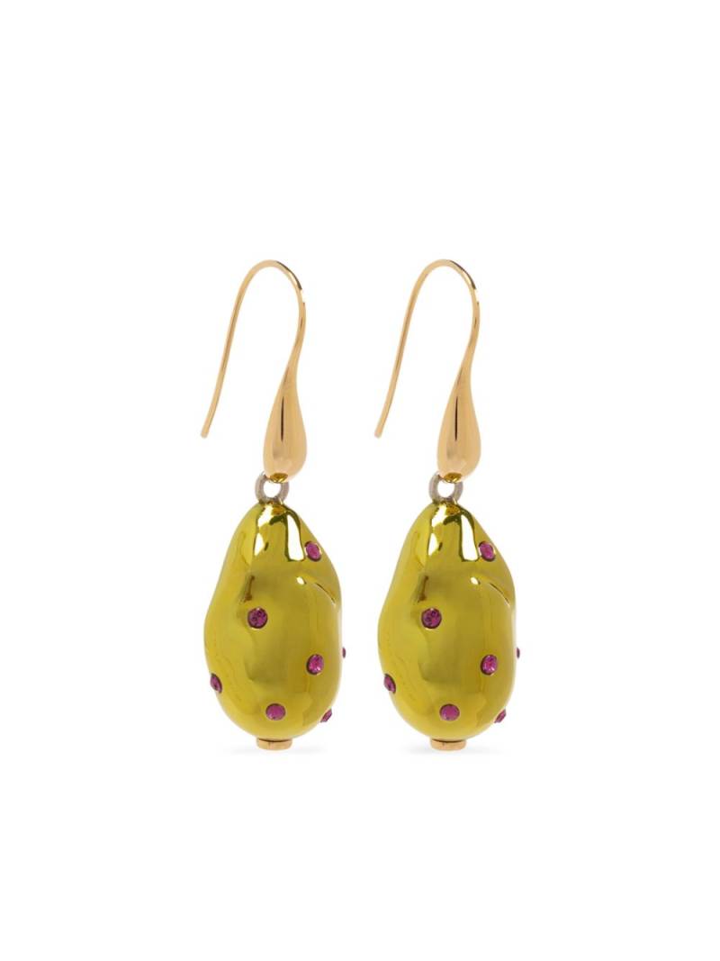 Marni crystal-embellished drop earrings - Gold von Marni