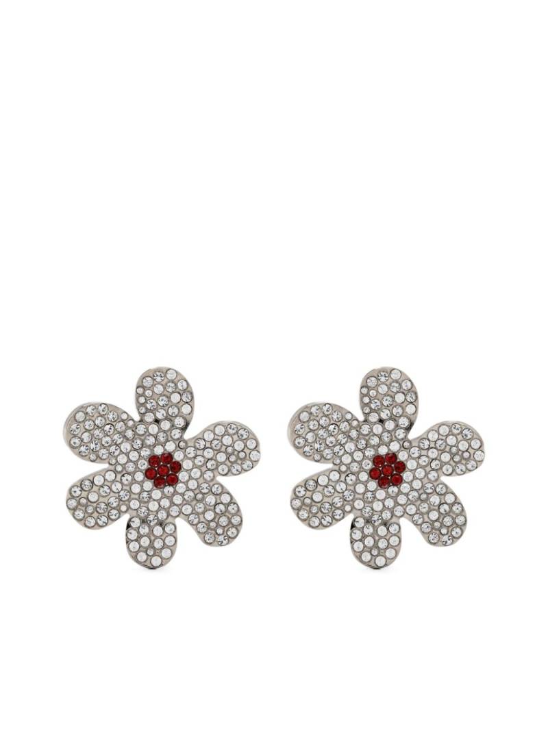 Marni crystal-flower clip-on earrings - Silver von Marni