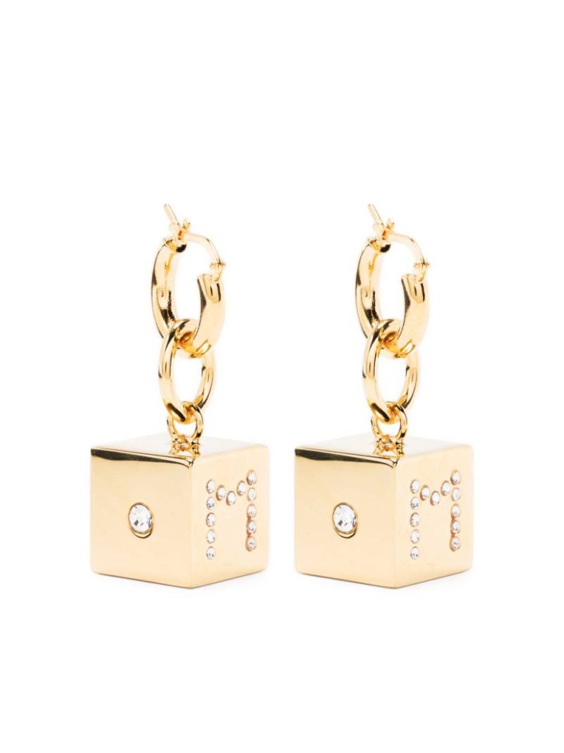 Marni cube-charm hinged hoop earrings - Gold von Marni