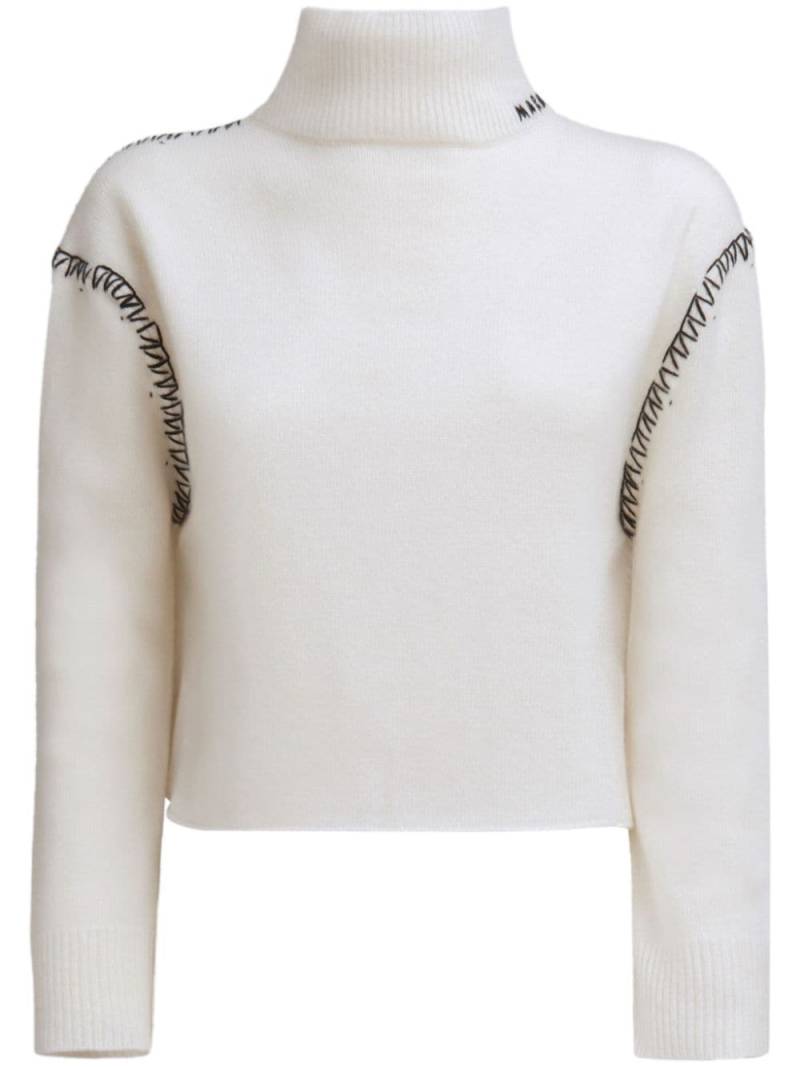 Marni decorative-stitching jumper - White von Marni