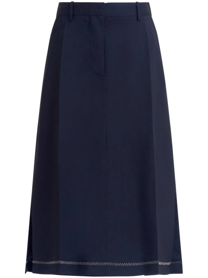 Marni decorative-stitching skirt - Blue von Marni