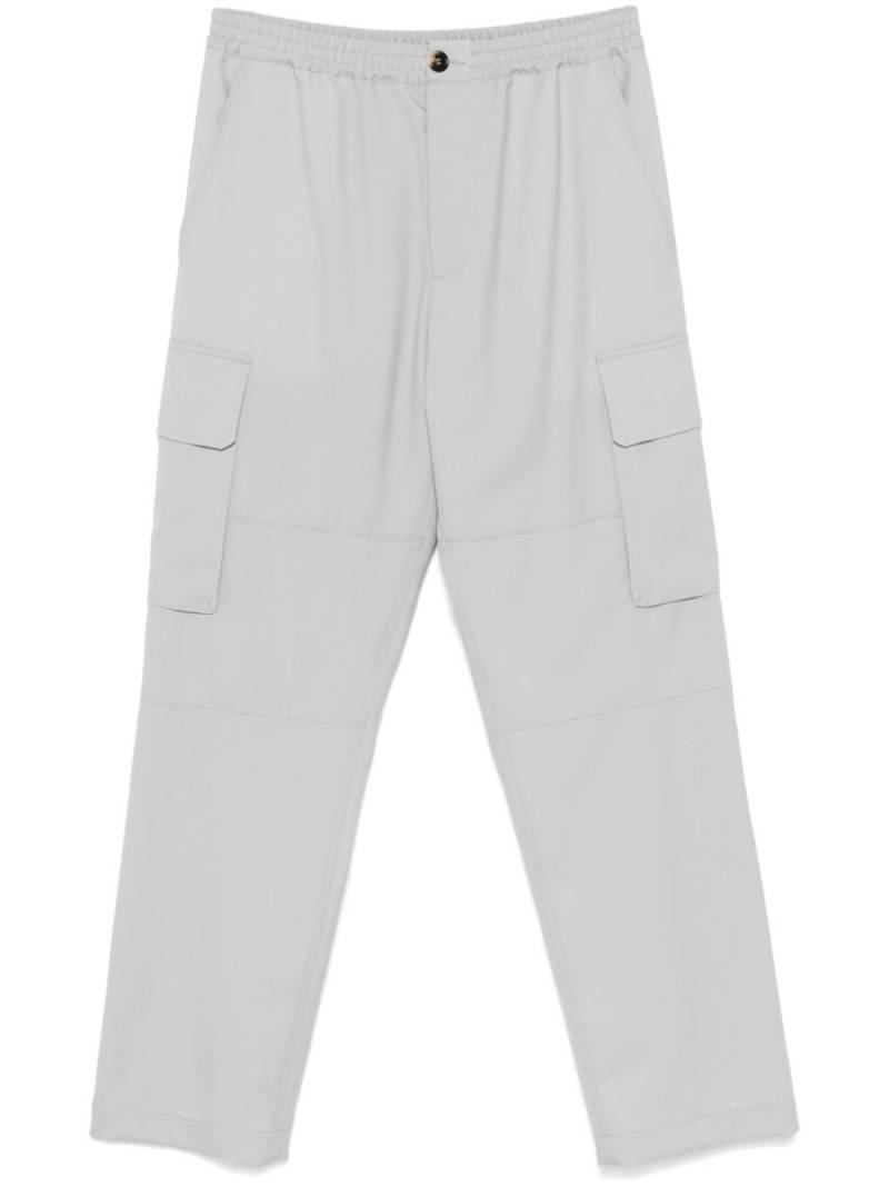 Marni decorative-stitching virgin-wool cargo pants - Grey von Marni