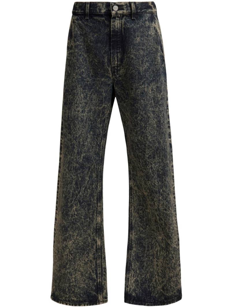 Marni distressed-effect wide-leg jeans - Grey von Marni