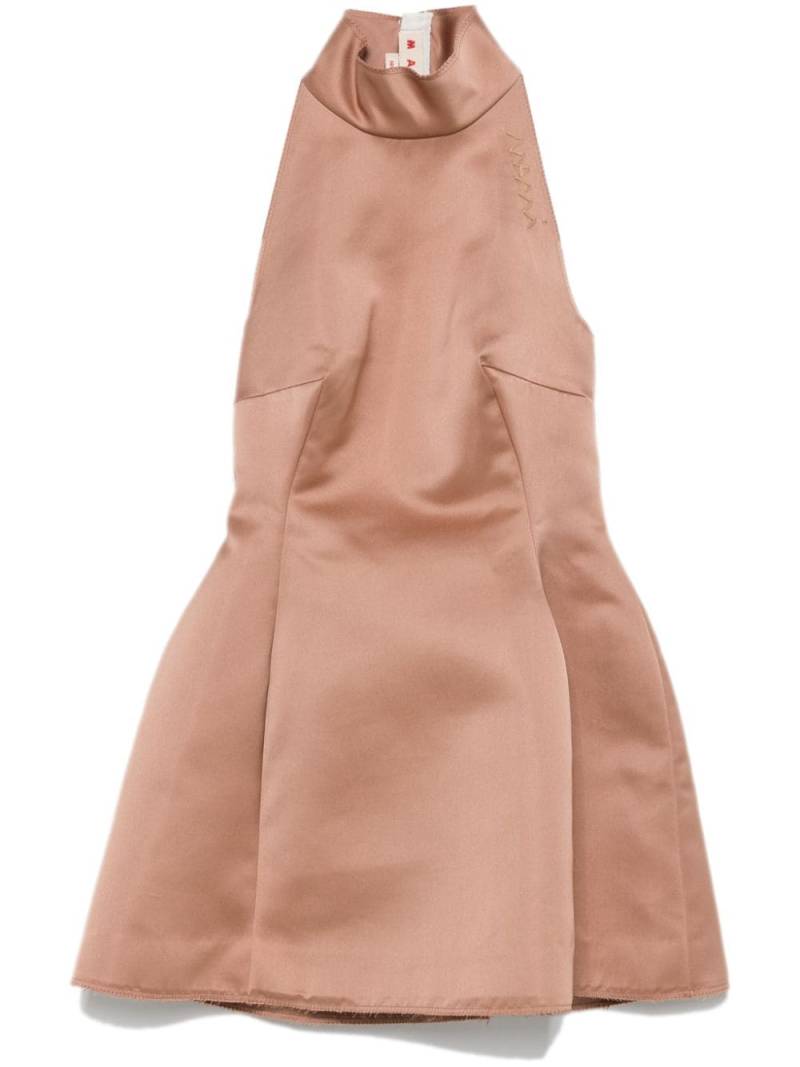 Marni duchess satin mini dress - Brown von Marni