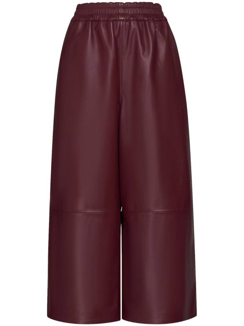 Marni cropped leather trousers - Red von Marni