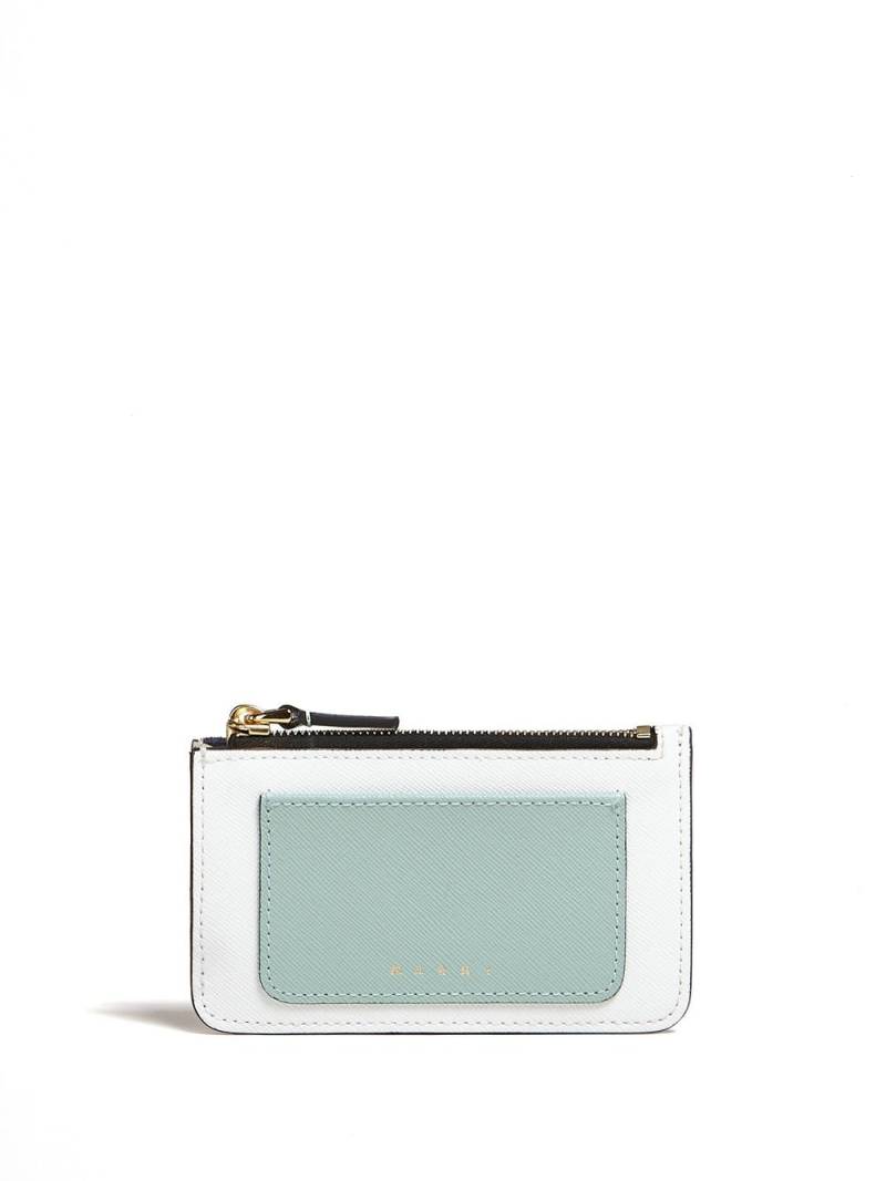 Marni logo-embossed leather wallet - Neutrals von Marni