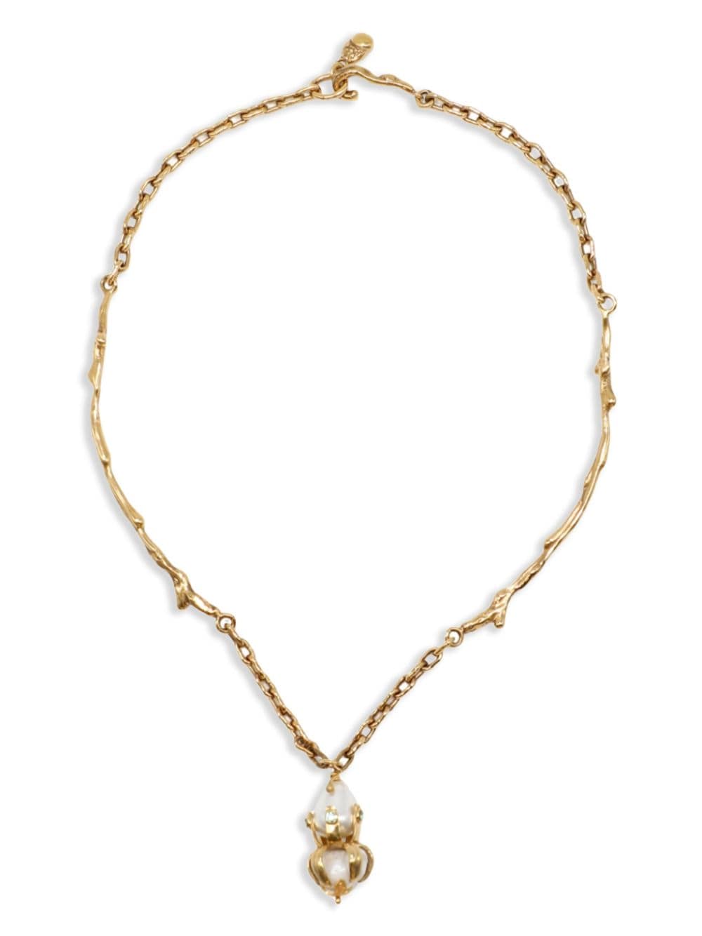 Marni encased-pearl branch-motif necklace - Gold von Marni