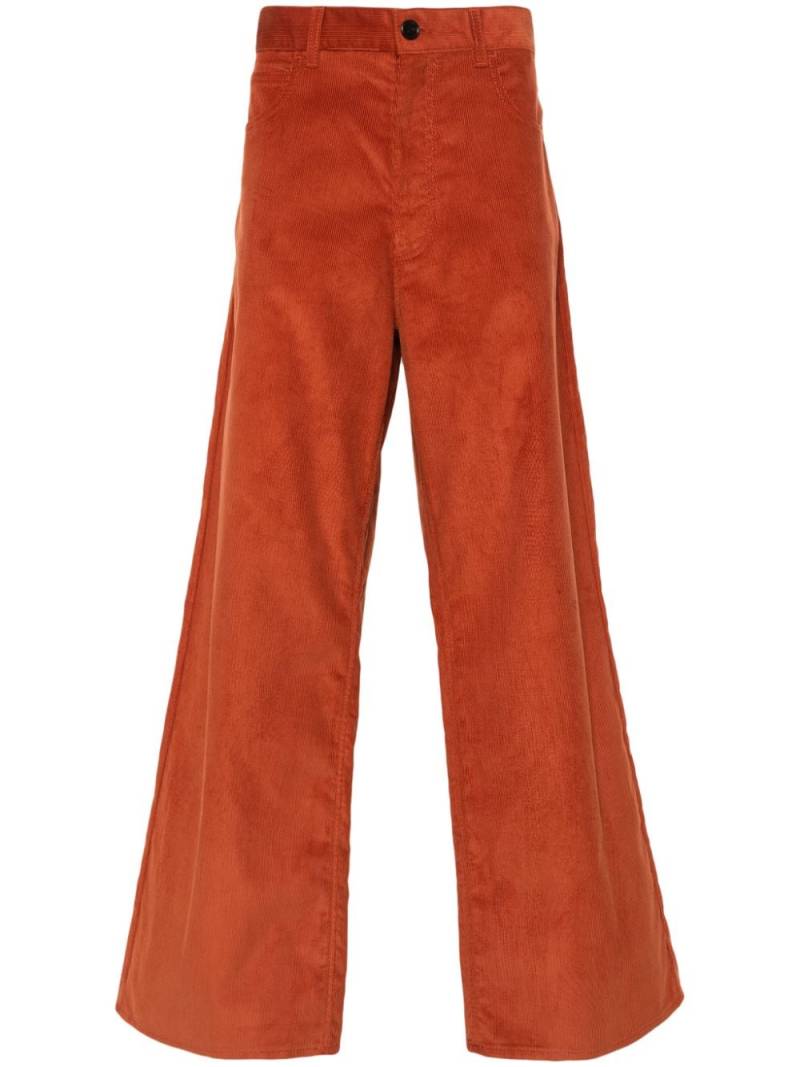 Marni flared corduroy trousers - Orange von Marni