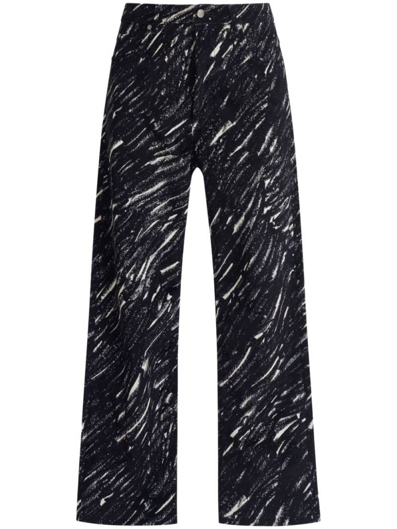 Marni flocked wide-leg jeans - Black von Marni