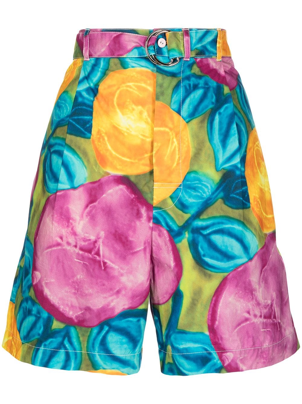 Marni floral-print belted-waist shorts - Multicolour von Marni