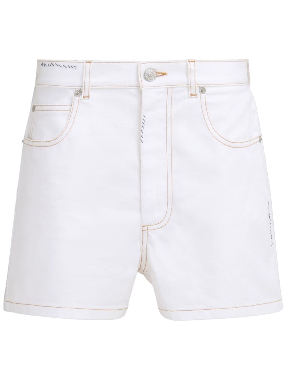 Marni floral-print denim shorts - White von Marni