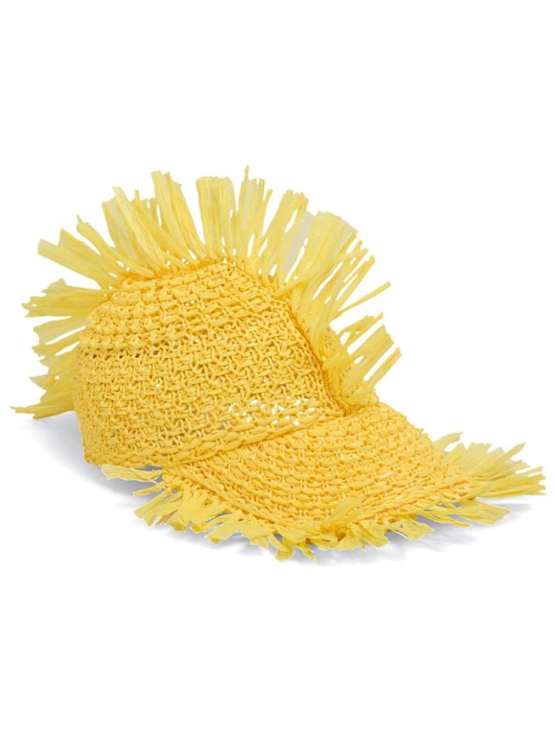 Marni fringe edges baseball cap - Yellow von Marni