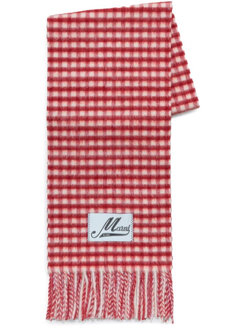 Marni gingham scarf - Red von Marni