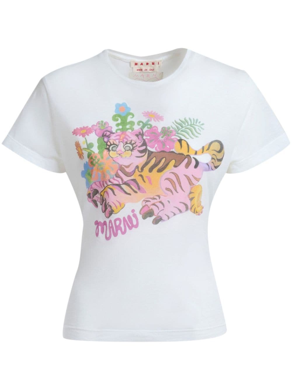 Marni graphic-print cotton T-shirt - White von Marni