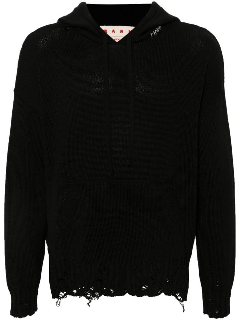 Marni knitted hoodie - Black von Marni