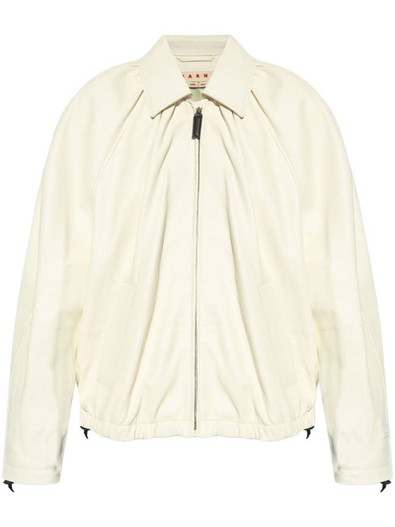 Marni lamb skin collared jacket - White von Marni