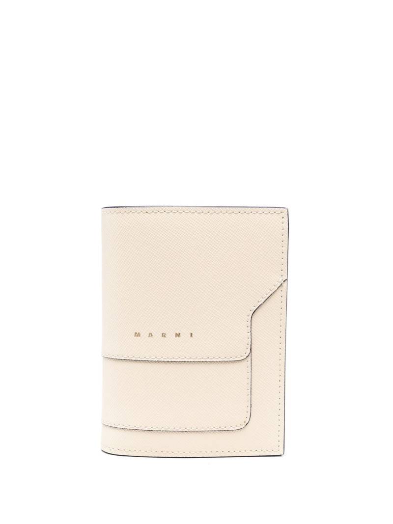 Marni leather bi-fold wallet - Neutrals von Marni