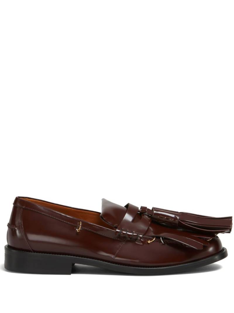 Marni leather loafers - Red von Marni