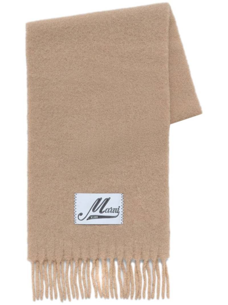 Marni logo-appliqué scarf - Neutrals von Marni