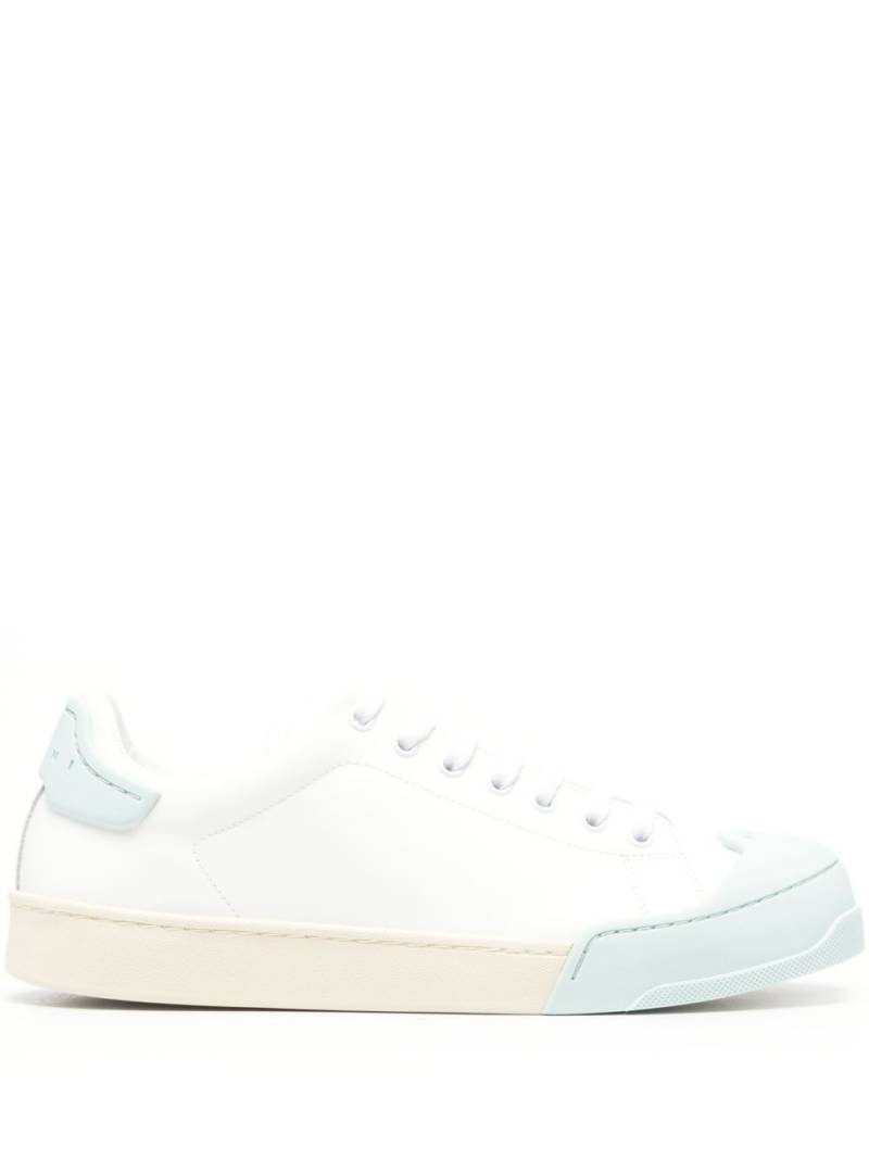 Marni logo-debossed leather sneakers - Neutrals von Marni