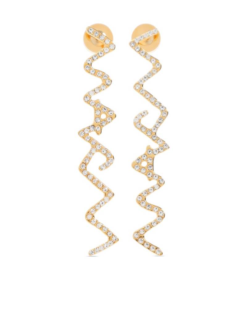 Marni logo drop earrings - Gold von Marni