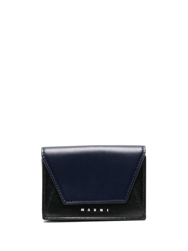 Marni logo-embossed foldover wallet - Blue von Marni