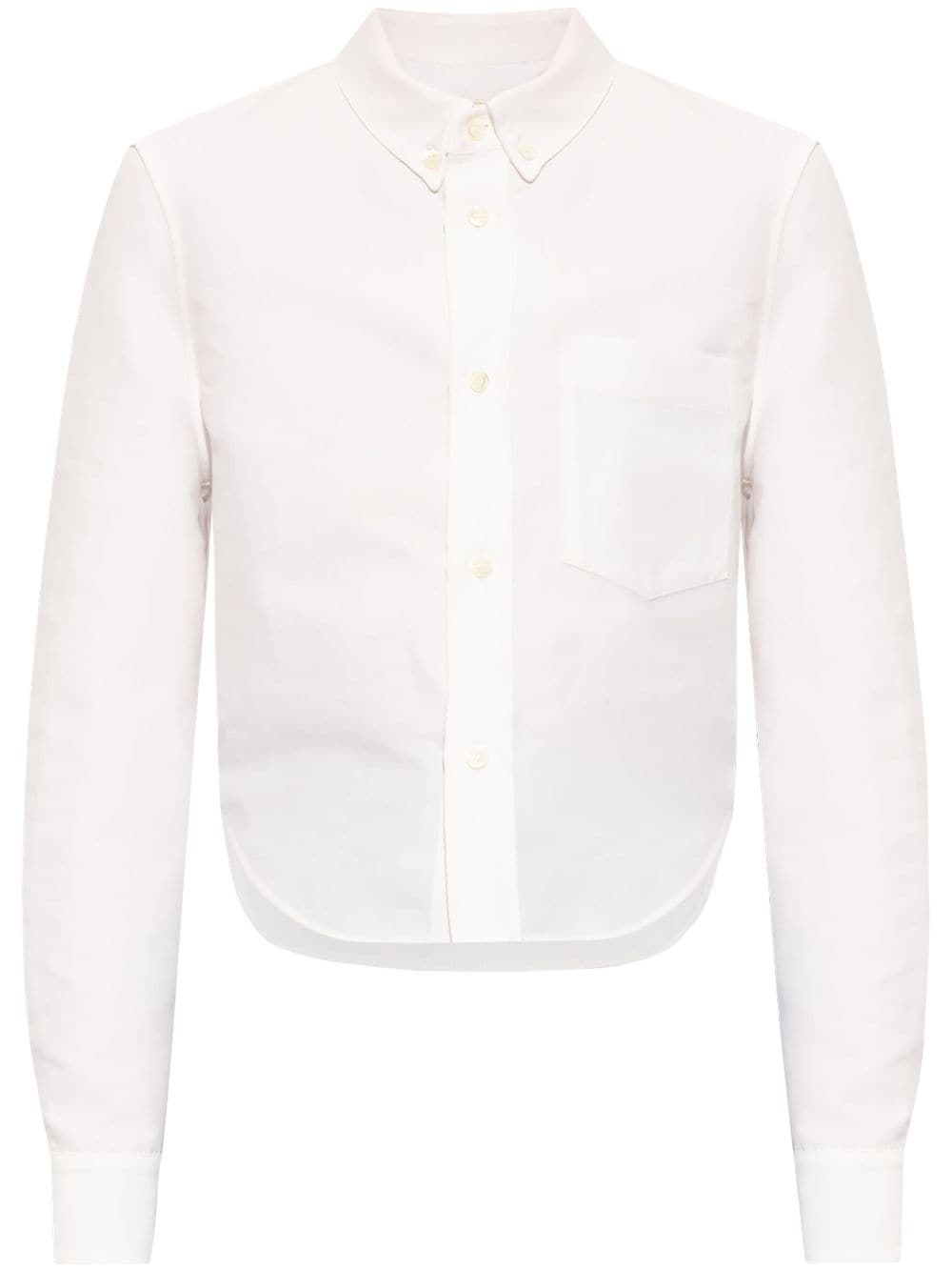 Marni logo-embroidered cropped shirt - White von Marni