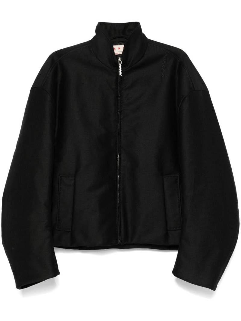 Marni logo-embroidered jacket - Black von Marni