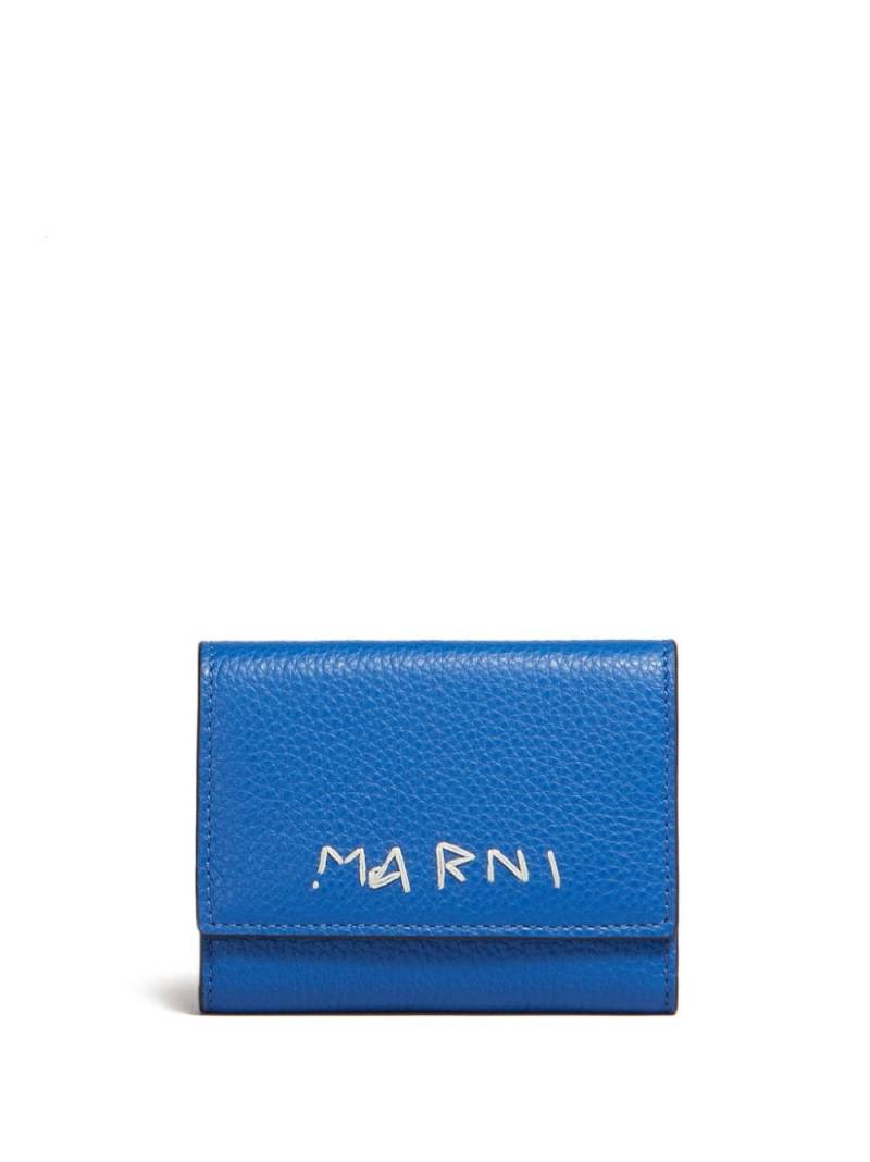 Marni logo-embroidered key holder - Blue von Marni