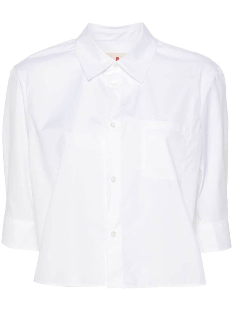 Marni logo-embroidered poplin shirt - White von Marni