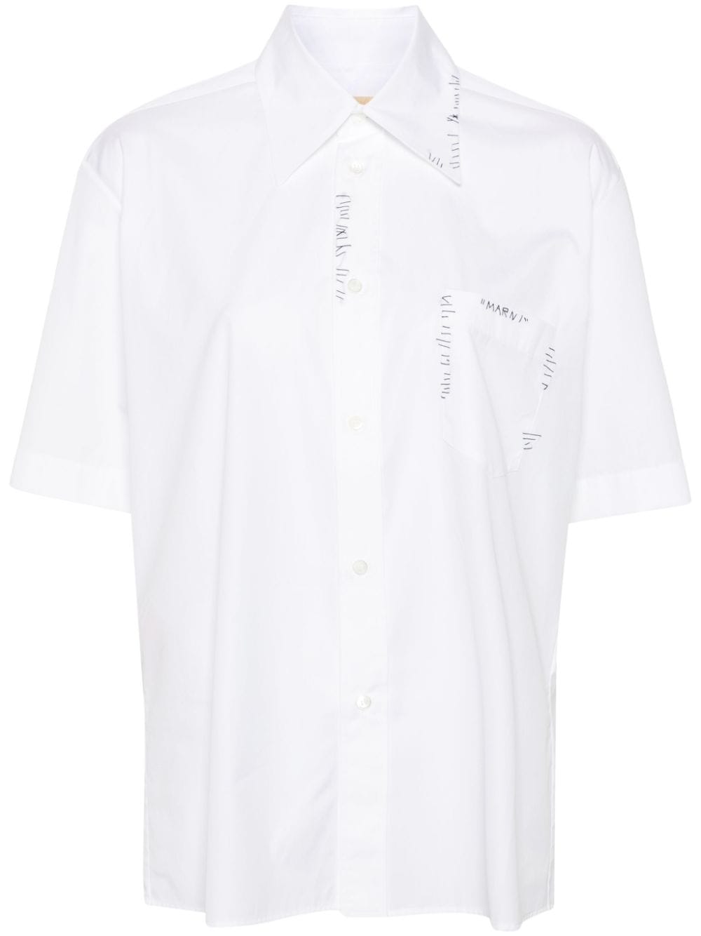 Marni logo-embroidered shirt - White von Marni