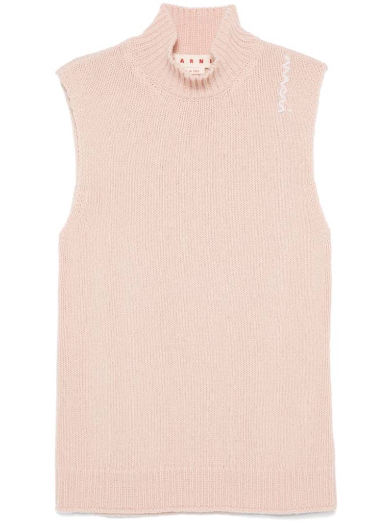 Marni logo-embroidered vest - Pink von Marni