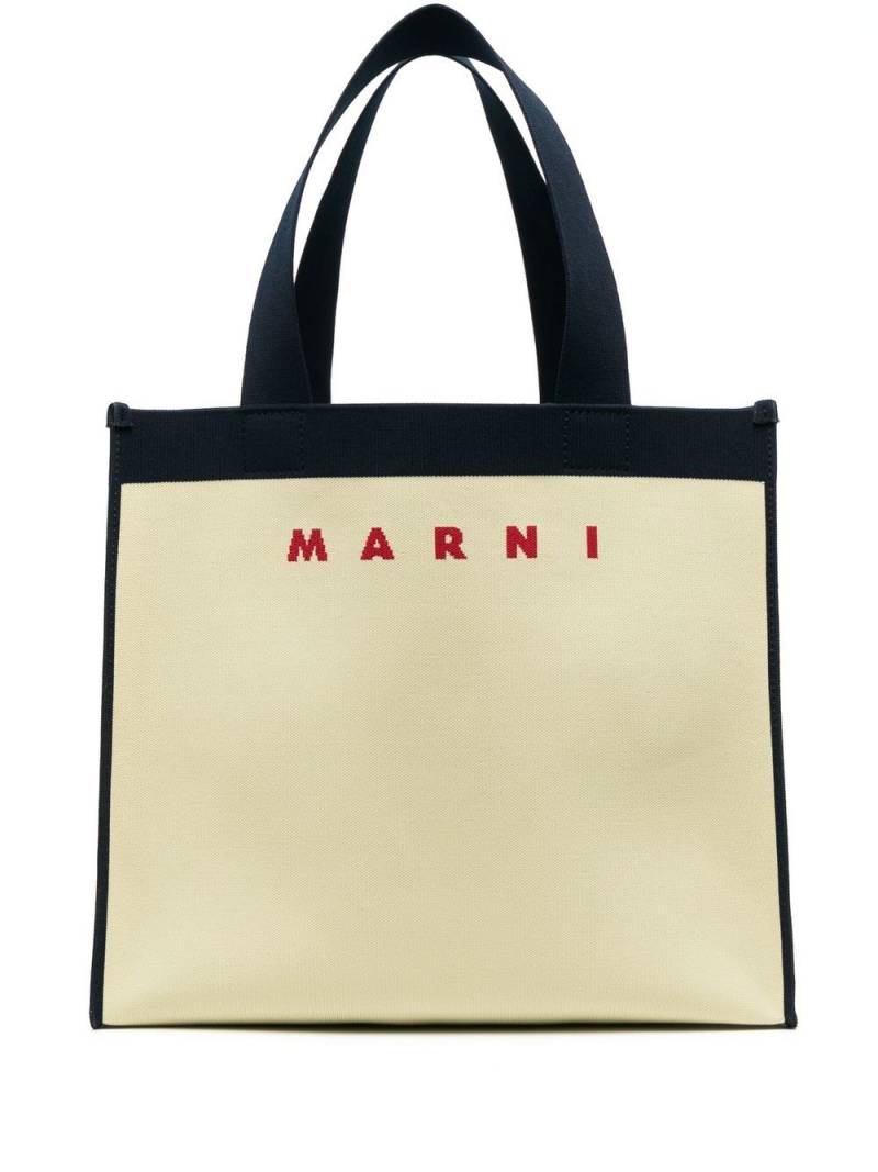 Marni logo-jacquard tote bag - Yellow von Marni