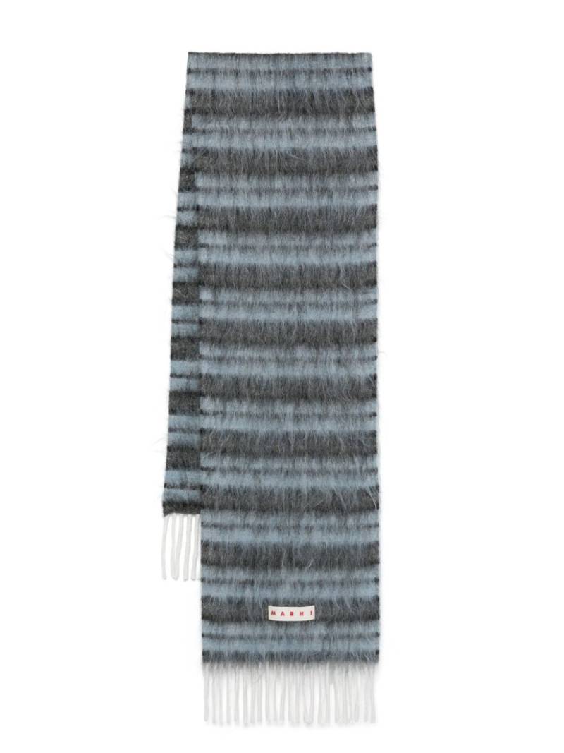 Marni logo-patch scarf - Grey von Marni