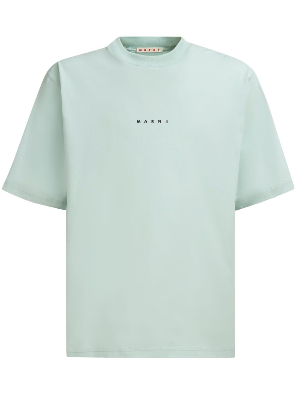 Marni logo-print cotton T-shirt - Green von Marni
