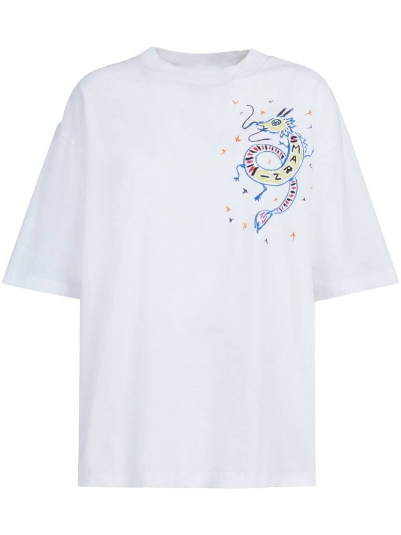 Marni logo-print cotton T-shirt - White von Marni
