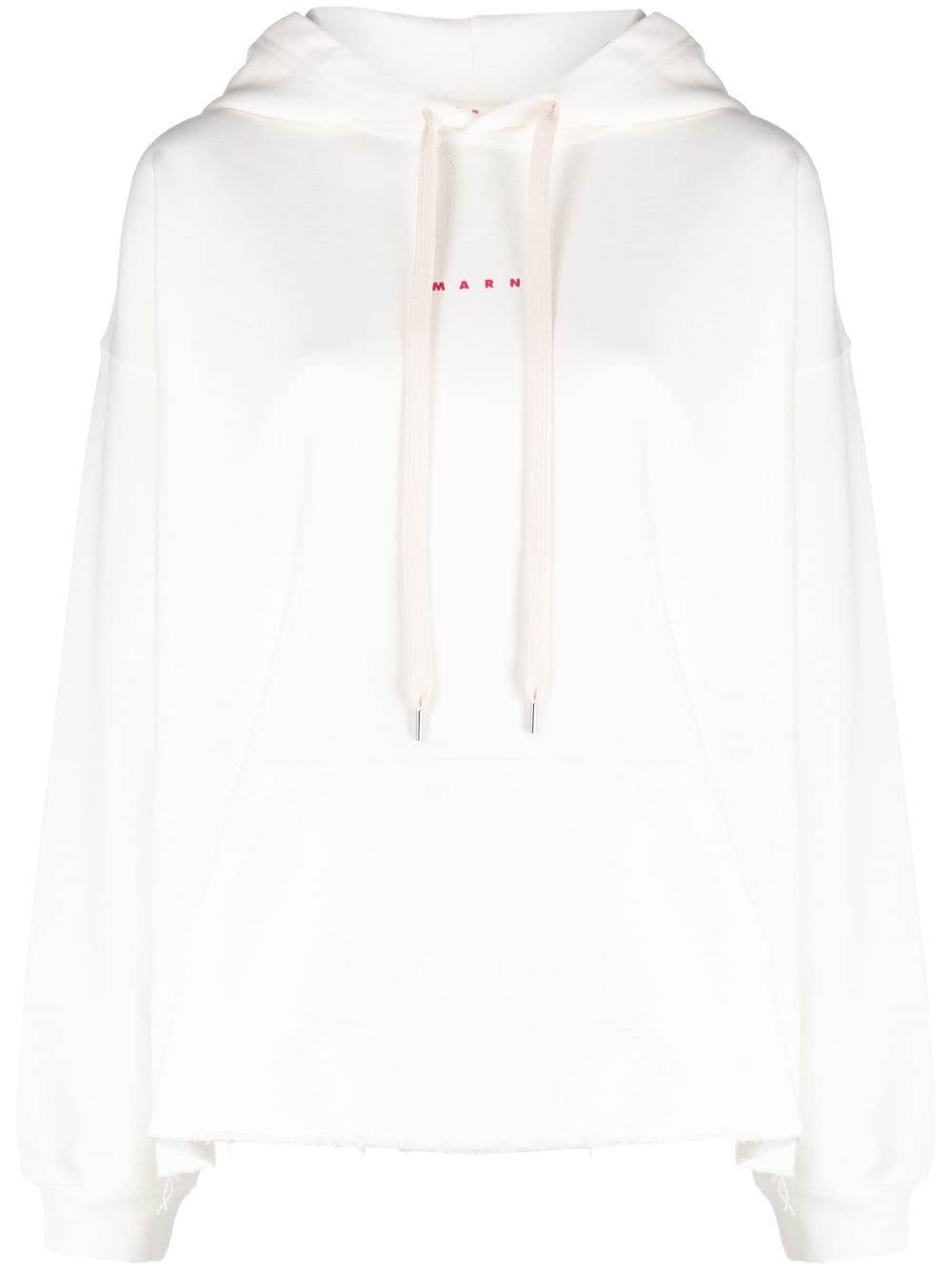Marni logo-print cotton hoodie - White von Marni