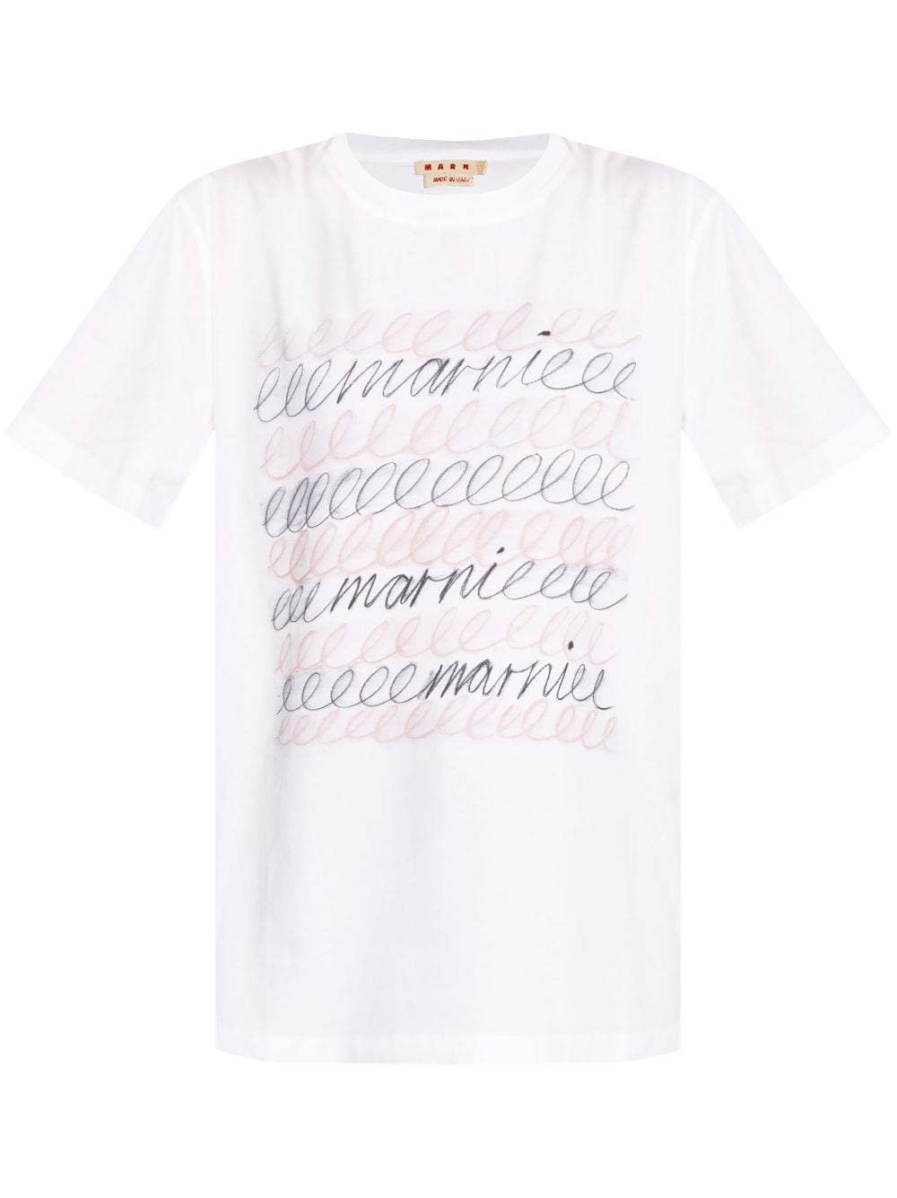 Marni logo-print cotton t-shirt - White von Marni