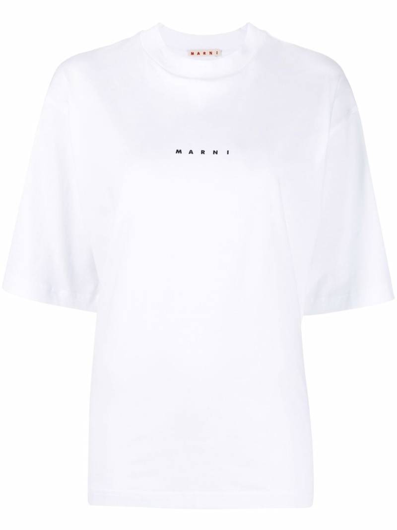 Marni logo-print short-sleeve T-shirt - White von Marni